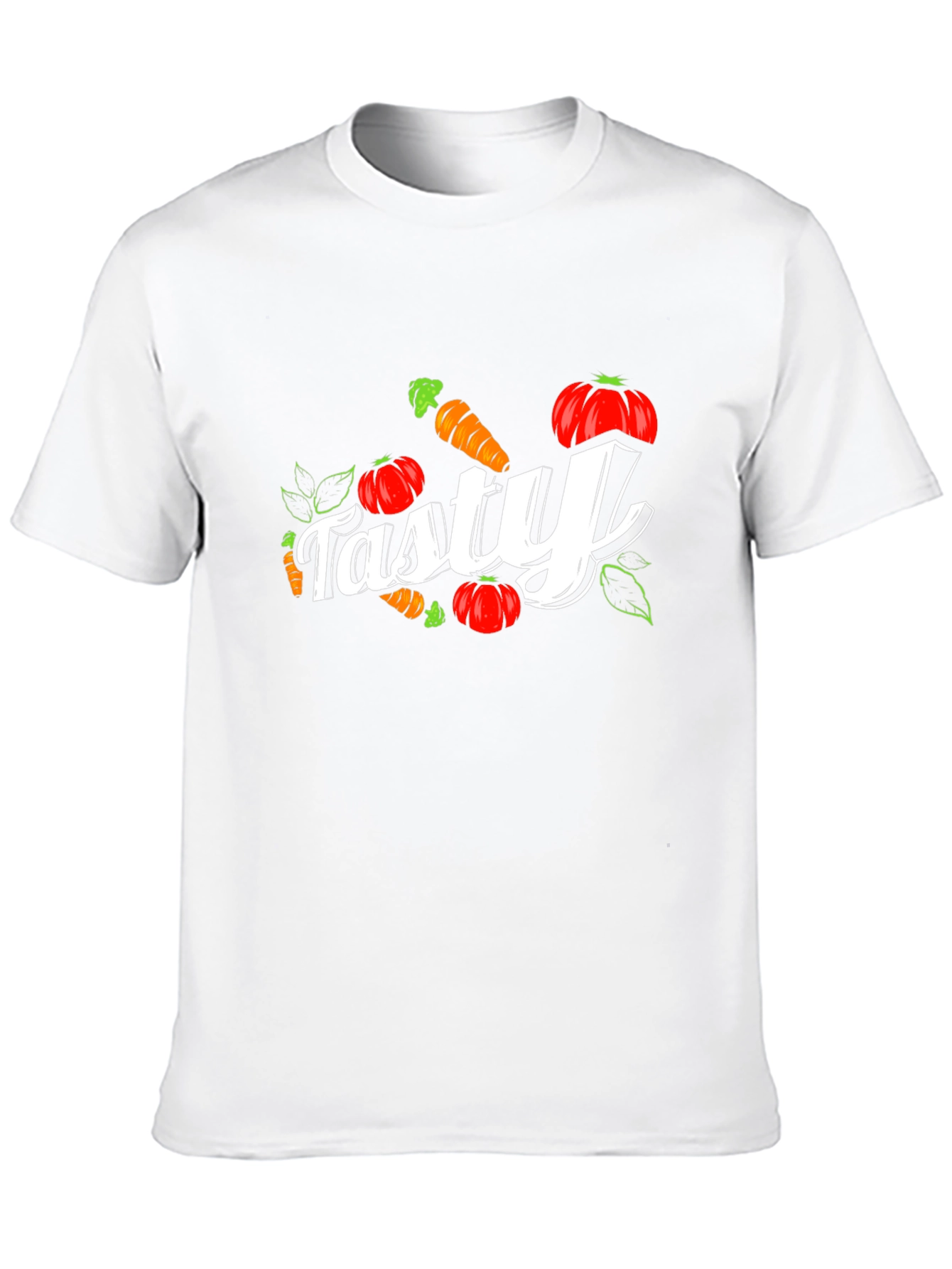 Camiseta Negra Tasty con Zanahorias y Calabazas