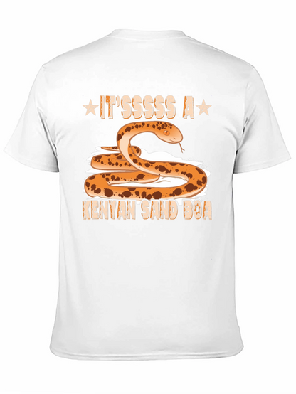 Camiseta Negra con Diseño de Boa de Arena Keniana