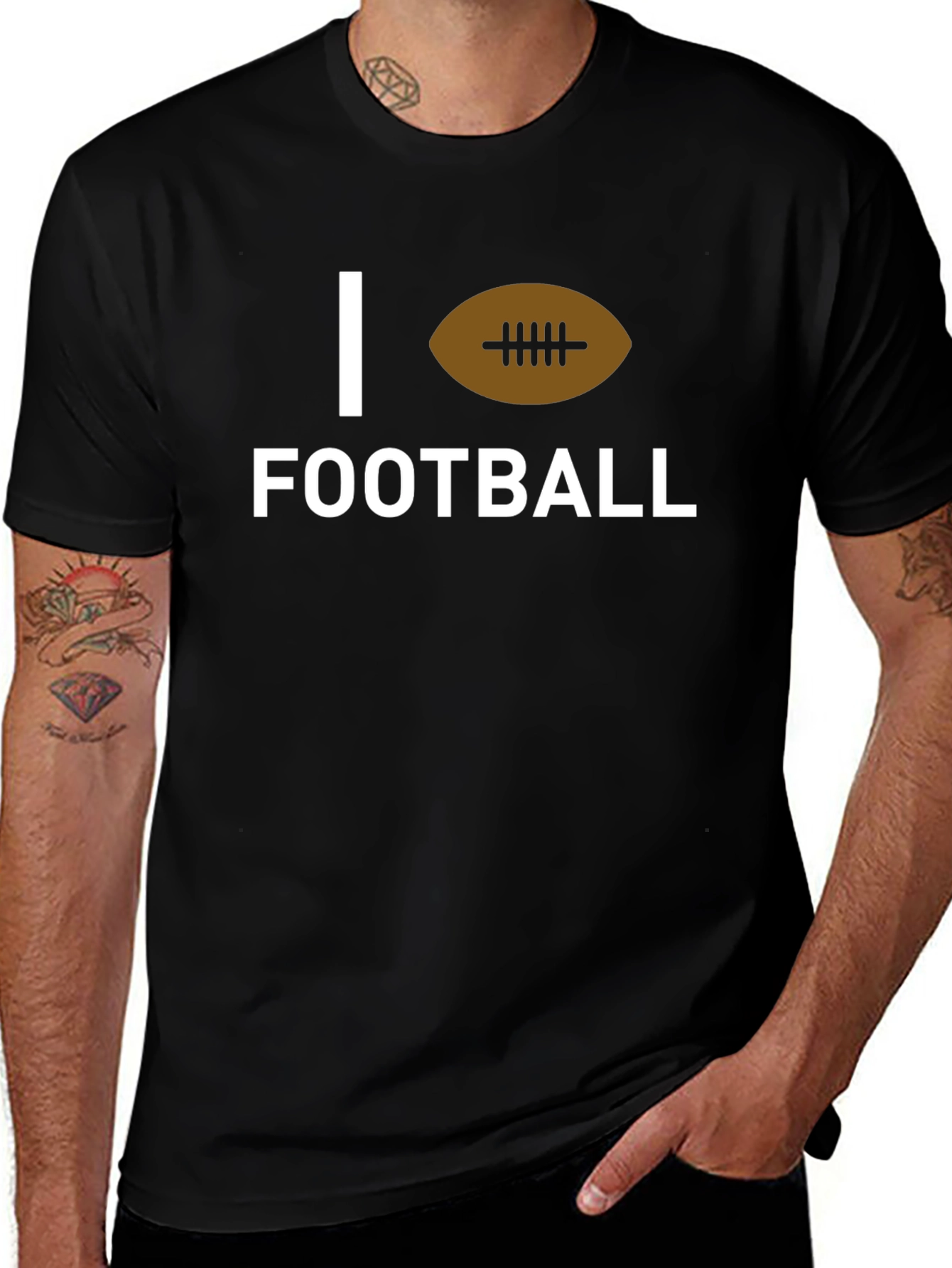 Camiseta Negra I Love Football