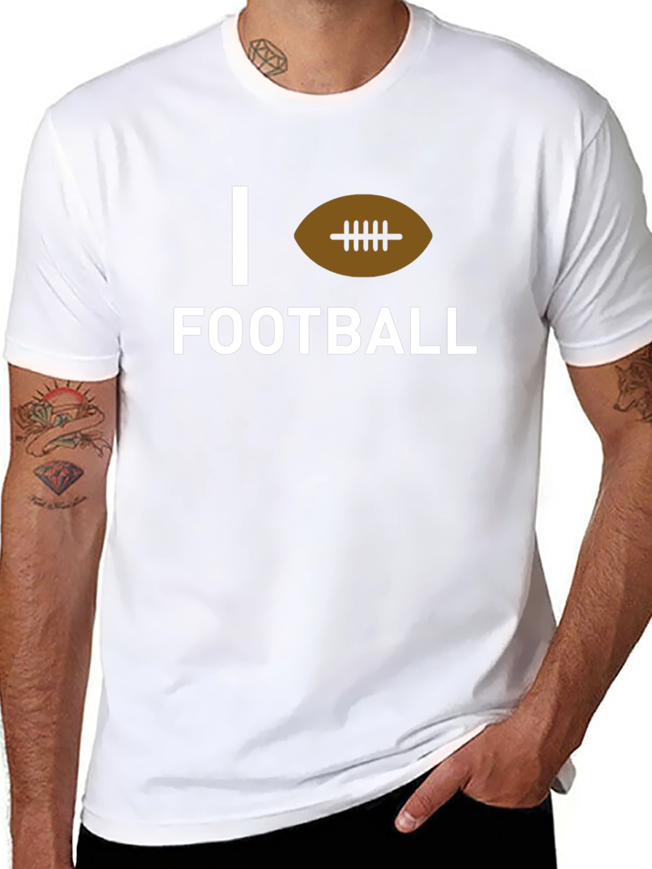 Camiseta Negra I Love Football