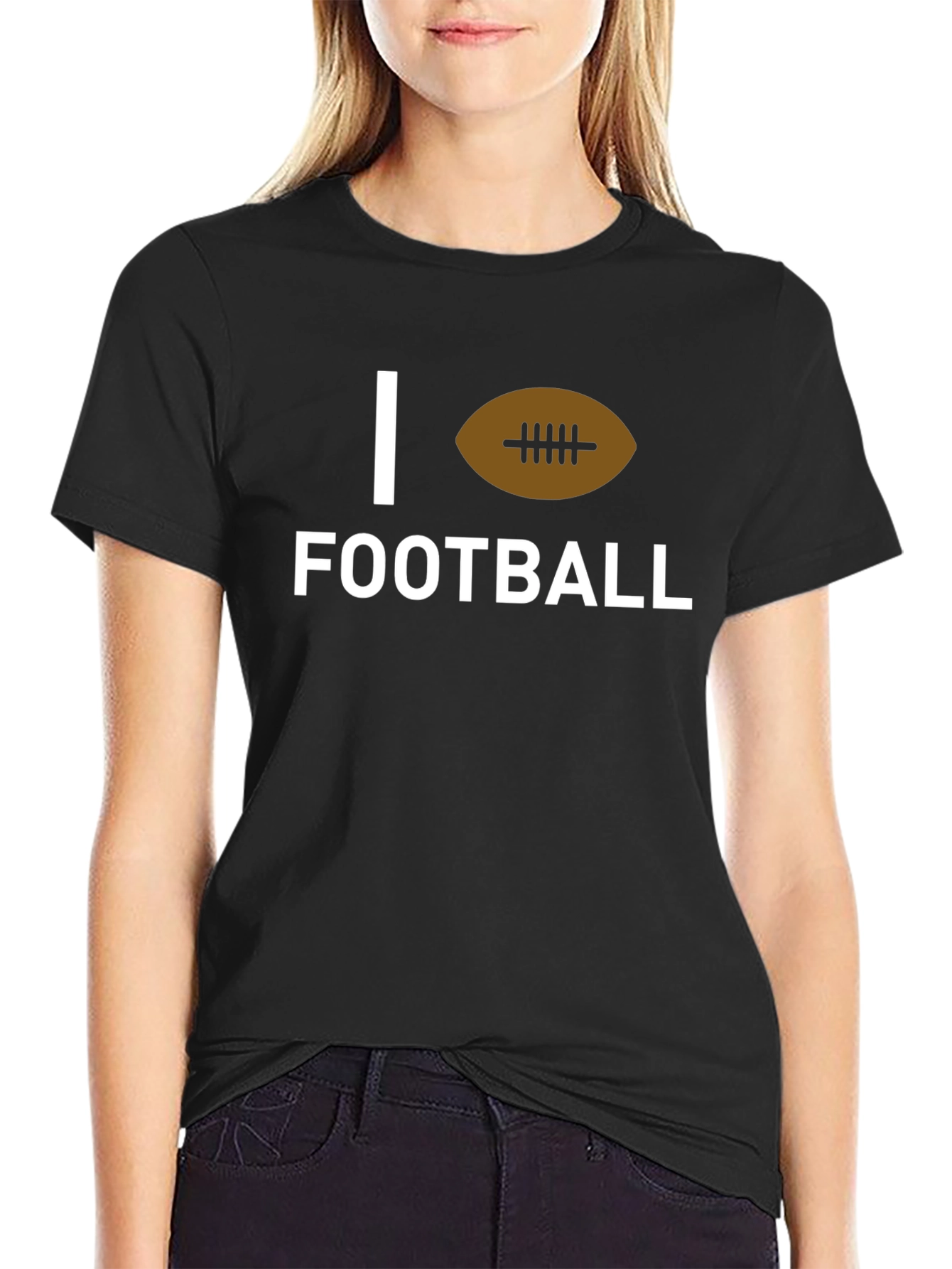 Camiseta Negra I Love Football