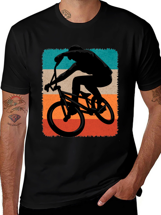 Camiseta Hombre Diseño Ciclista BMX Retro
