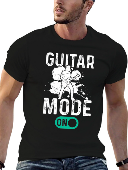 Camiseta Negra Guitar Mode ON
