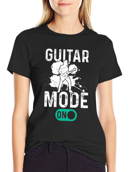Camiseta Negra Guitar Mode ON