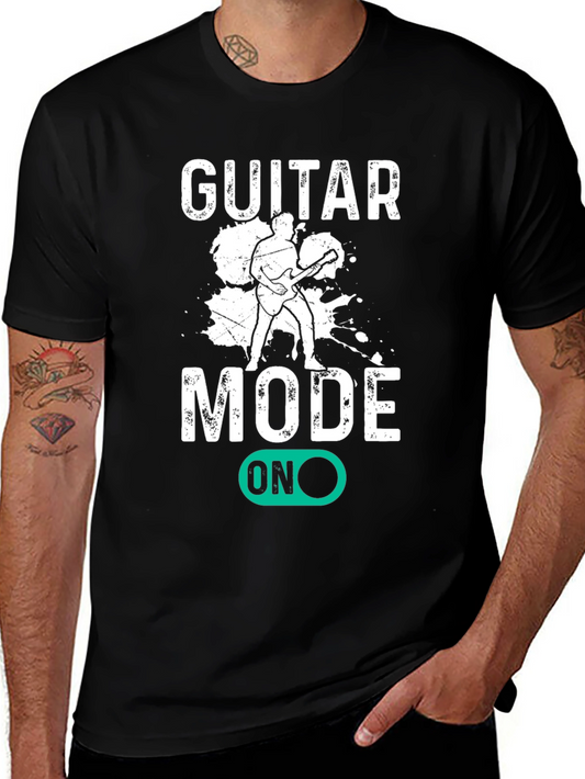 Camiseta Negra Guitar Mode ON