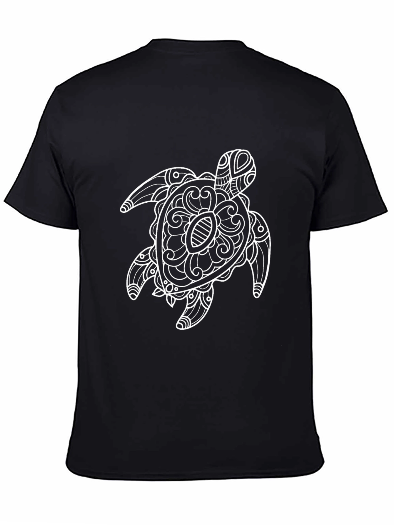 Camiseta Negra Hombre Diseño Tortuga Marina