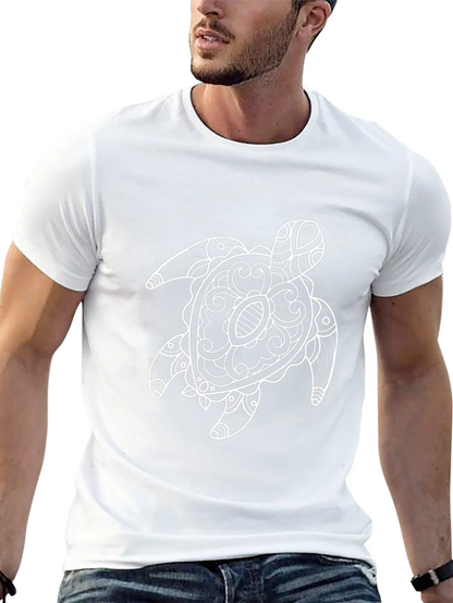 Camiseta Negra Hombre Diseño Tortuga Marina