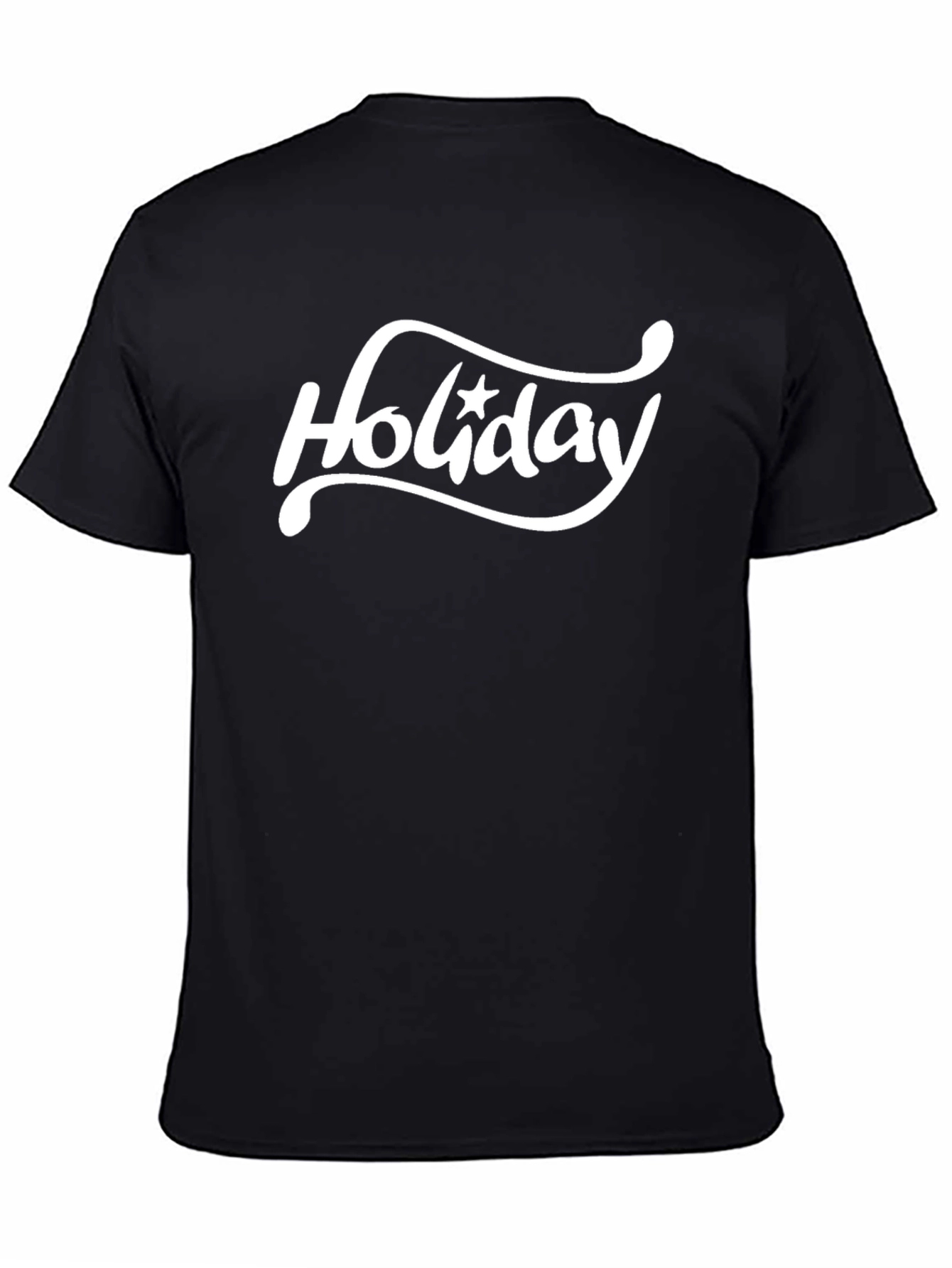 Camiseta Negra Holiday Estilo Casual