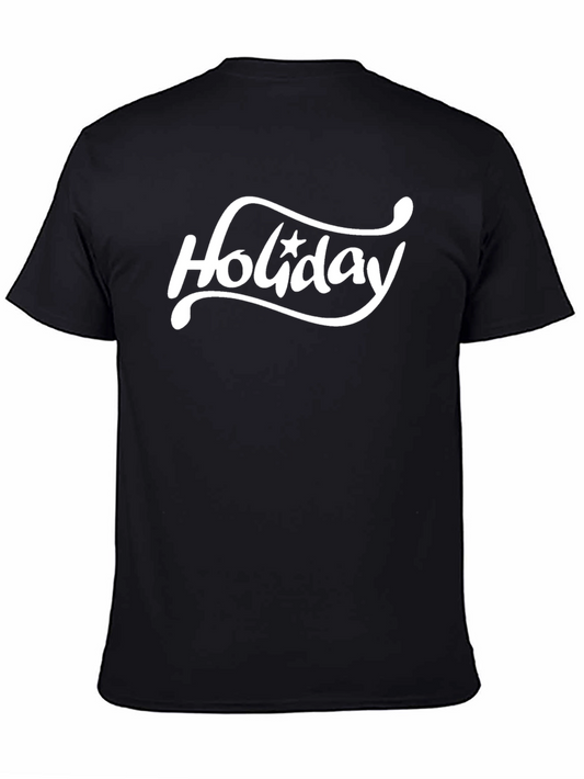 Camiseta Negra Holiday Estilo Casual