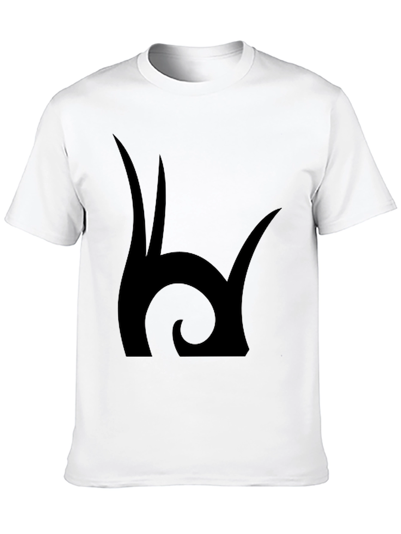 Camiseta Negra Estampado Abstracto Hombre Casual