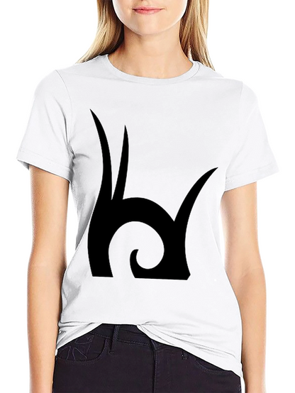 Camiseta Negra Estampado Abstracto Hombre Casual