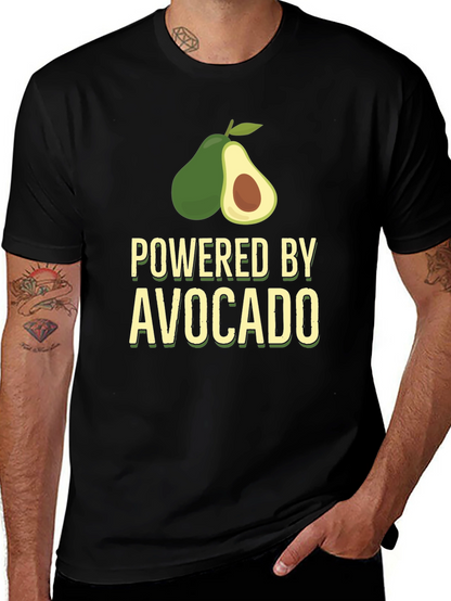 Camiseta Negra Powered by Avocado para Hombre