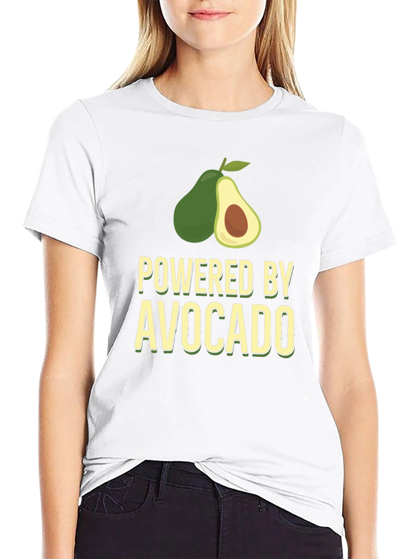 Camiseta Negra Powered by Avocado para Hombre