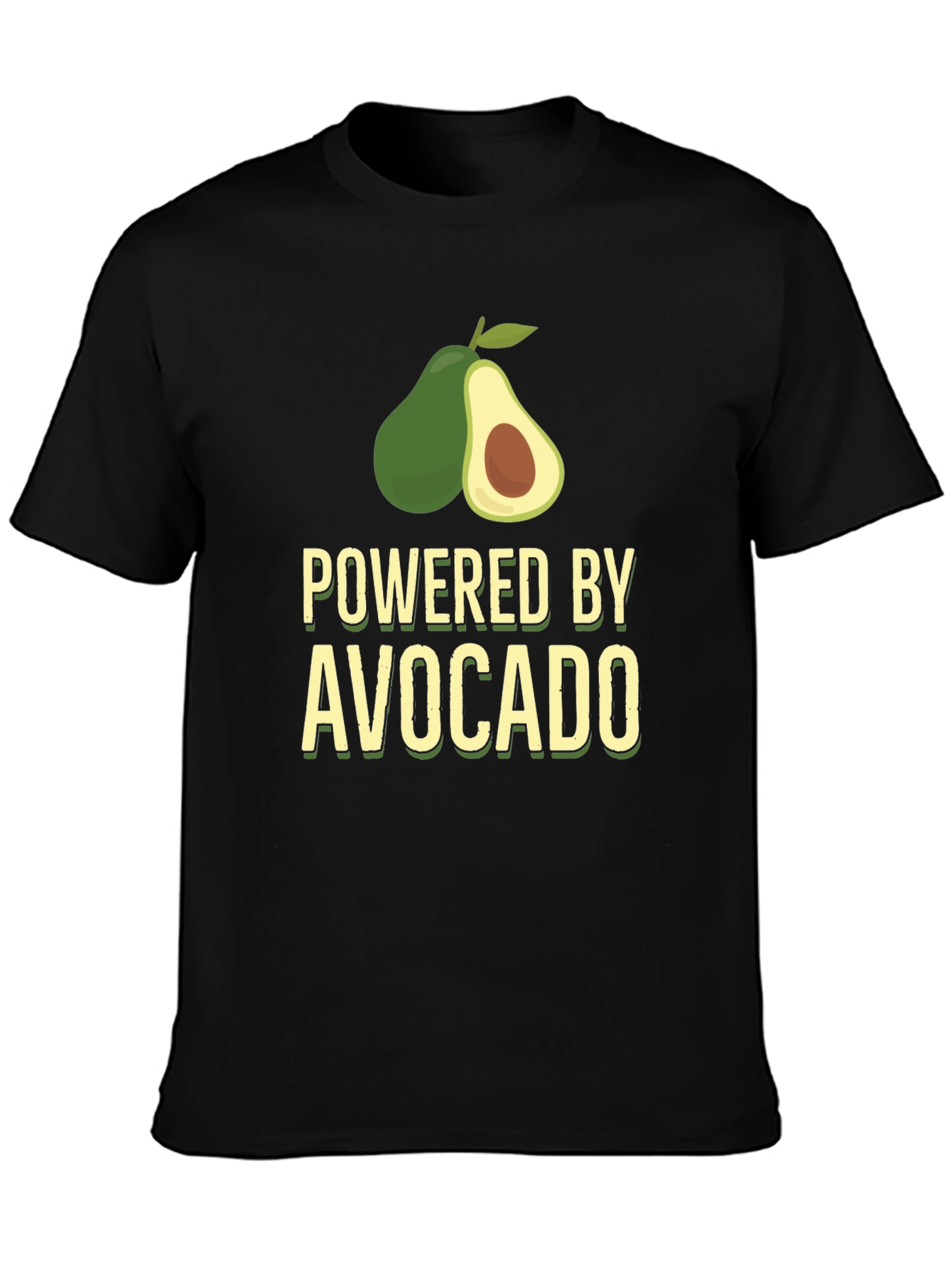 Camiseta Negra Powered by Avocado para Hombre