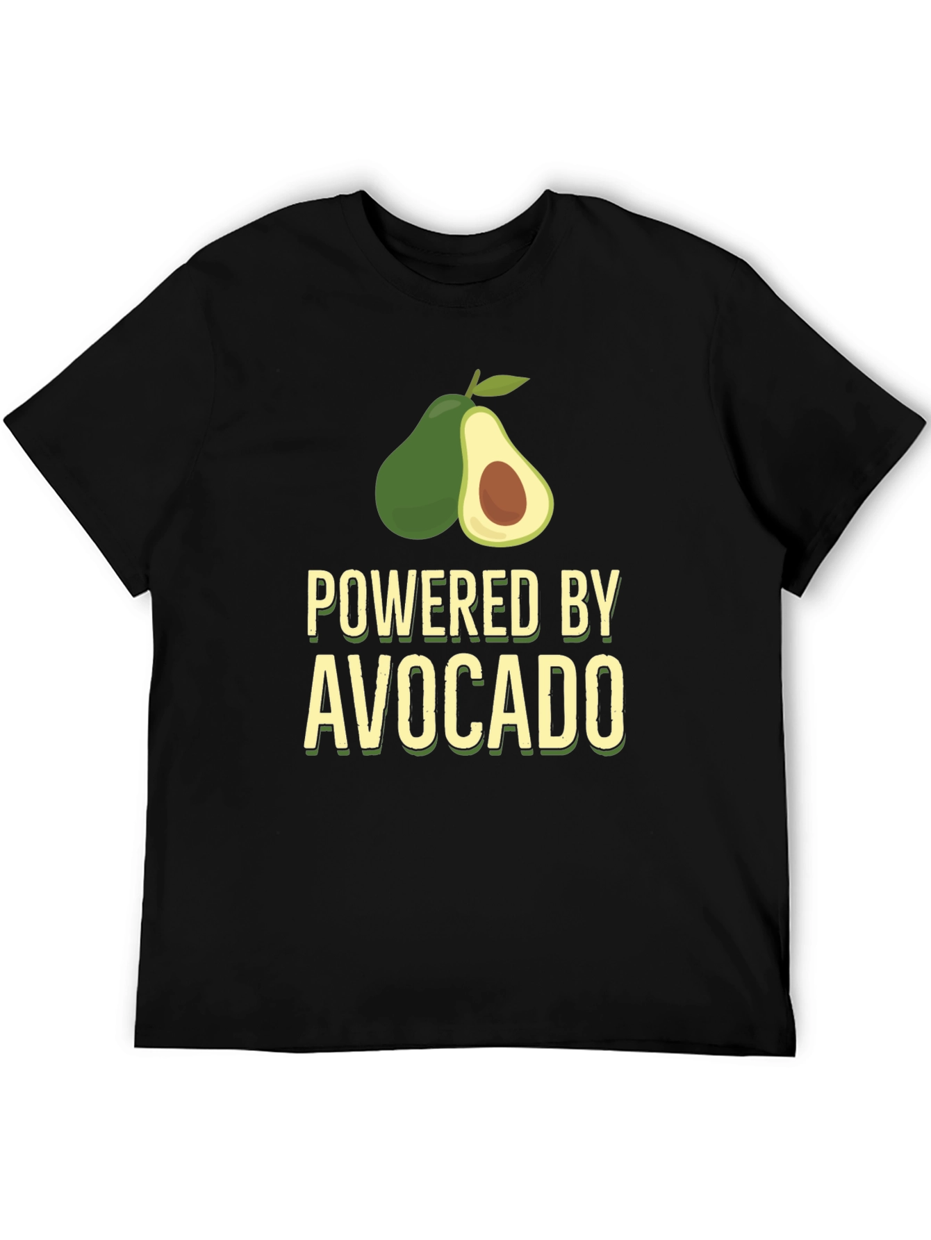 Camiseta Negra Powered by Avocado para Hombre