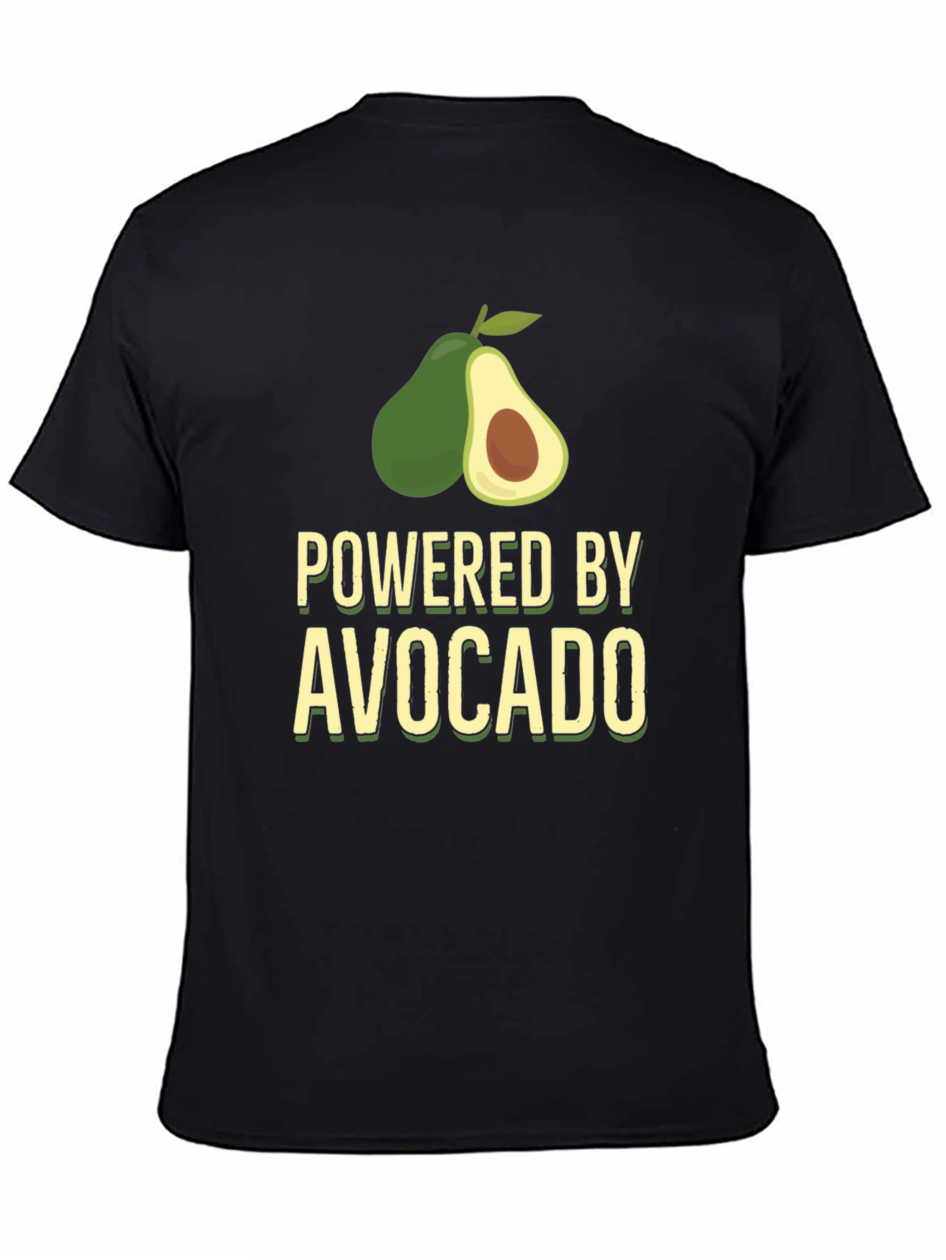 Camiseta Negra Powered by Avocado para Hombre