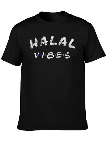 Camiseta Negra con Diseño Halal Vibes