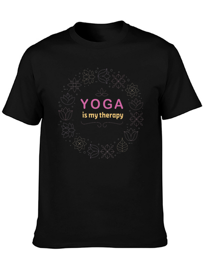 Camiseta Negra Yoga is My Therapy