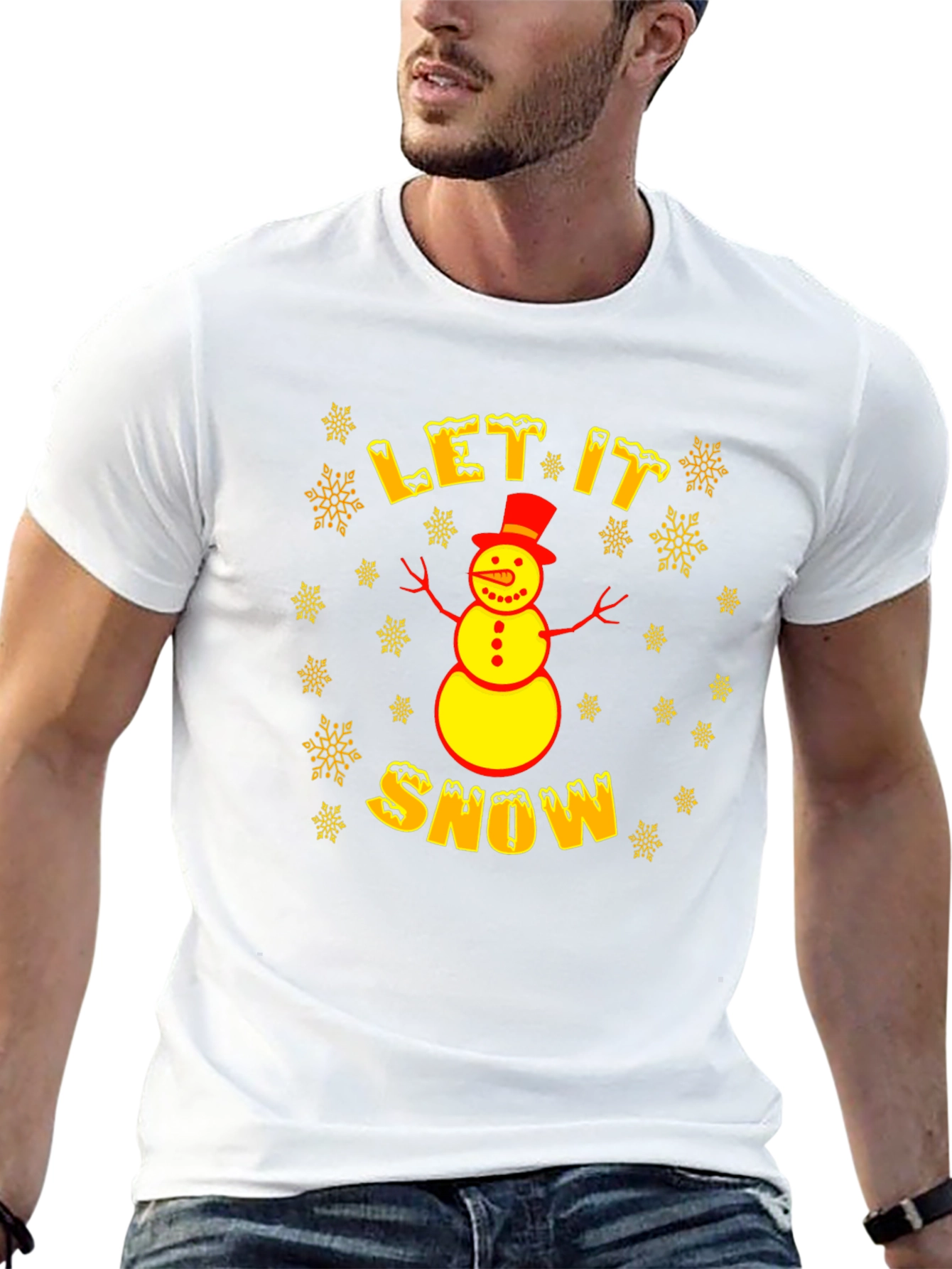 Camiseta Hombre Invierno Let it Snow