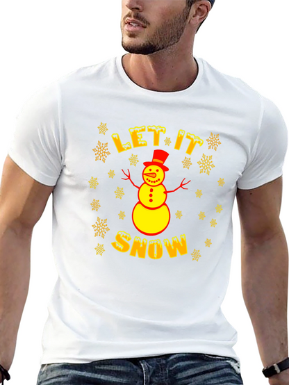 Camiseta Hombre Invierno Let it Snow