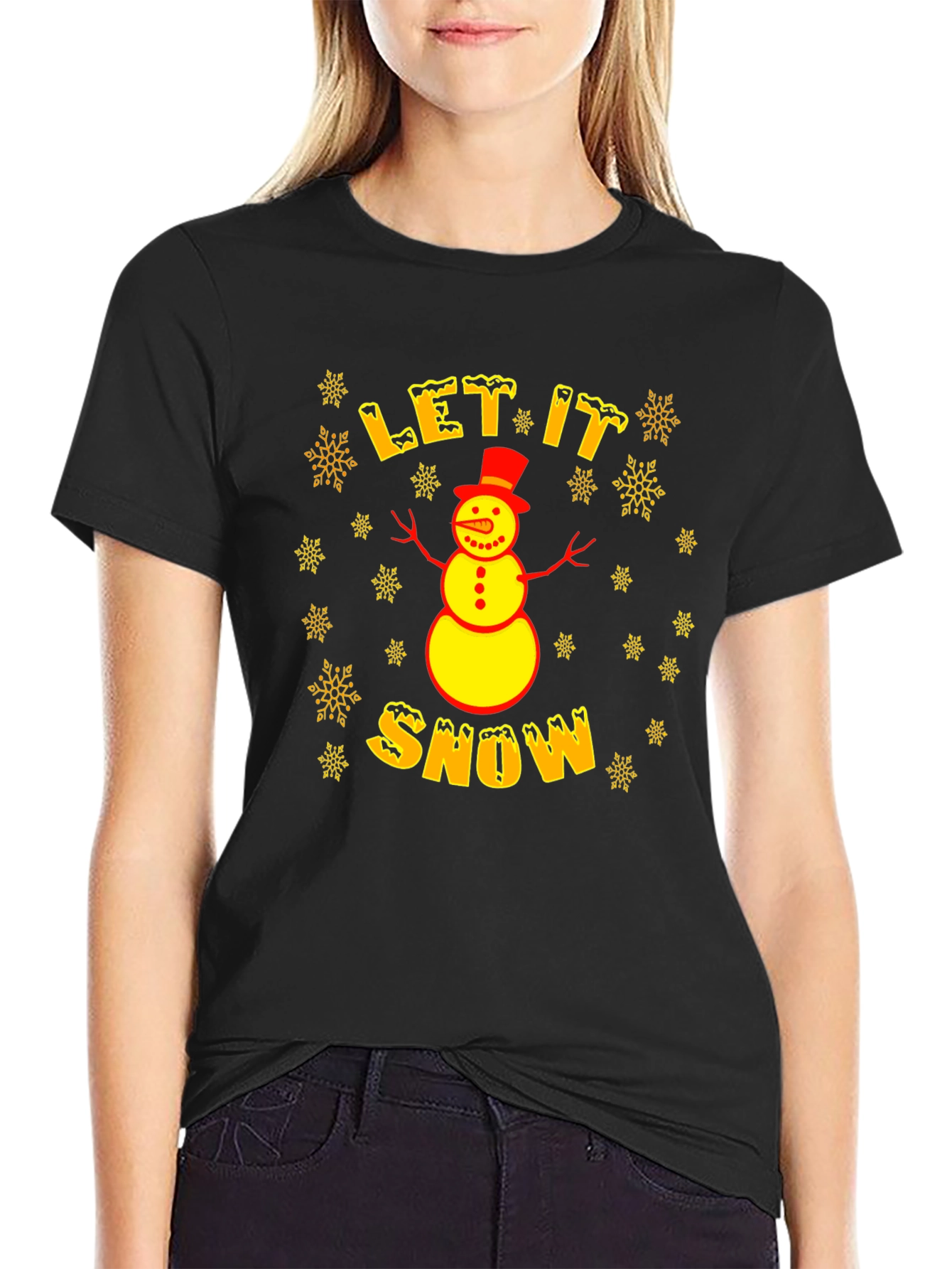 Camiseta Hombre Invierno Let it Snow