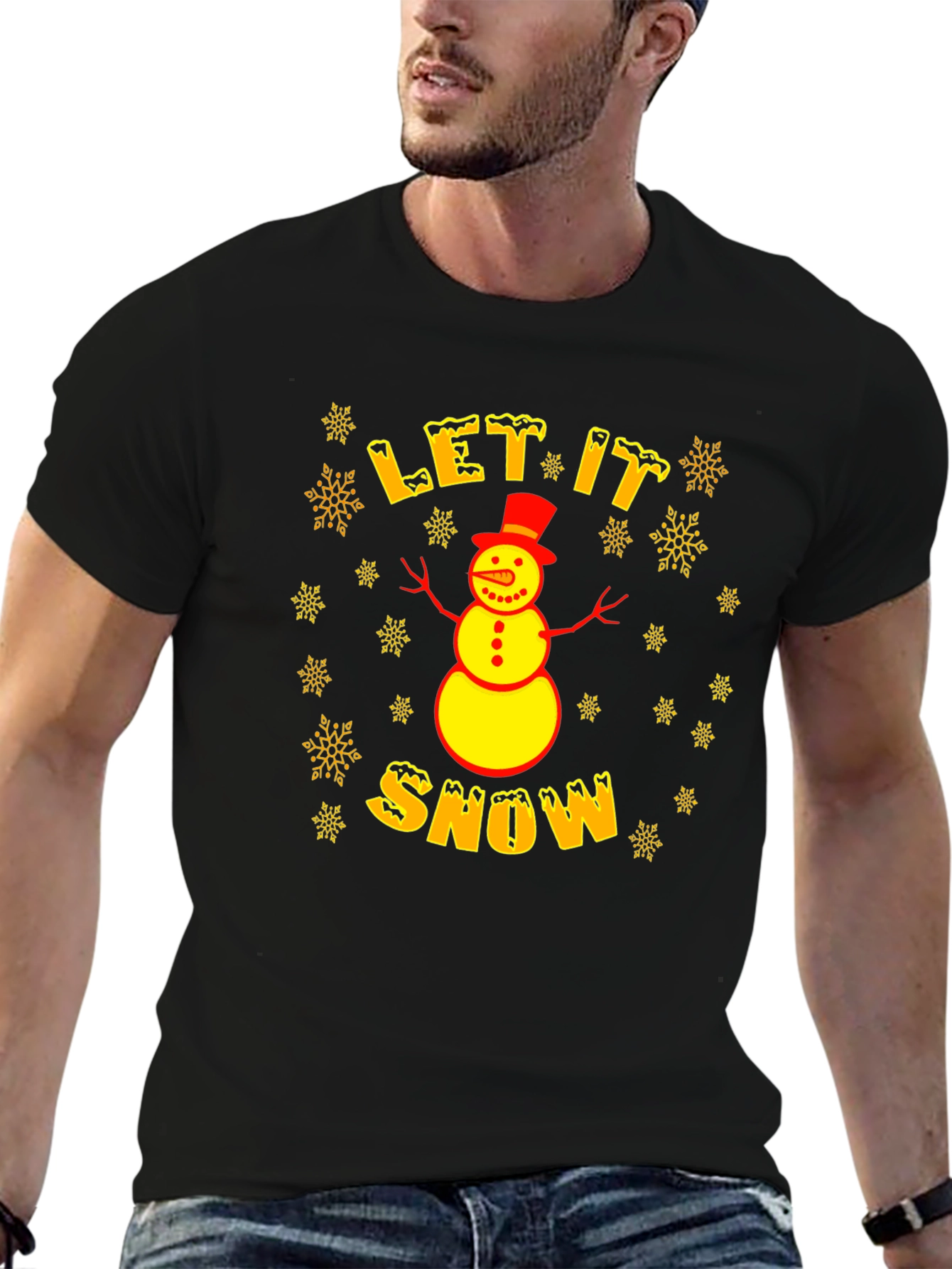 Camiseta Hombre Invierno Let it Snow