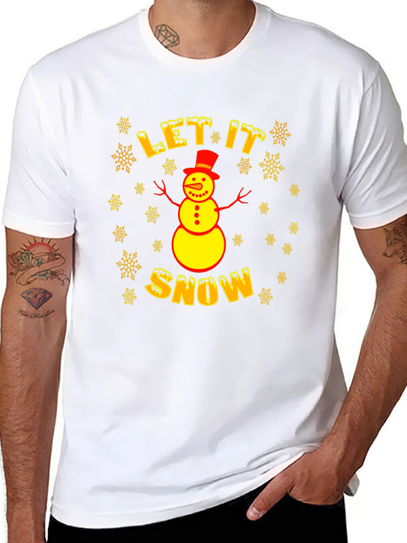 Camiseta Hombre Invierno Let it Snow