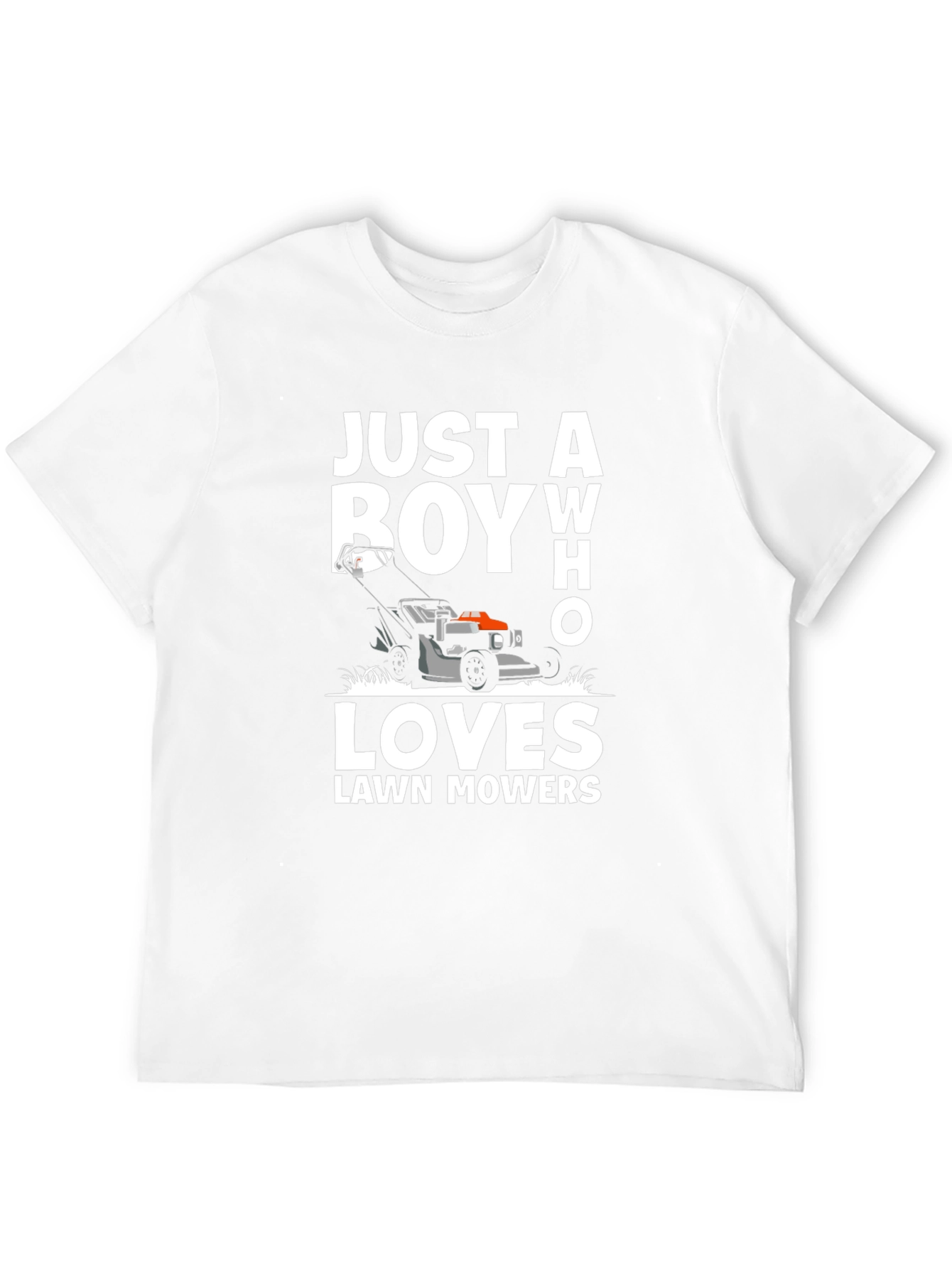 Camiseta Negra Just a Boy Who Loves Lawn Mowers