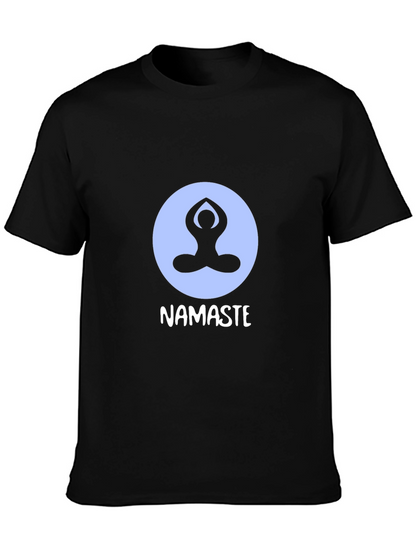 Camiseta Negra con Diseño de Yoga Namaste