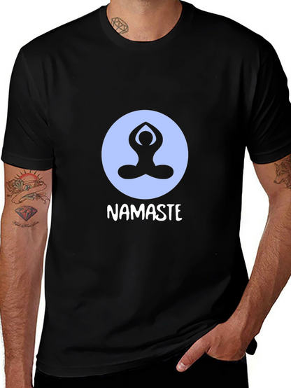 Camiseta Negra con Diseño de Yoga Namaste