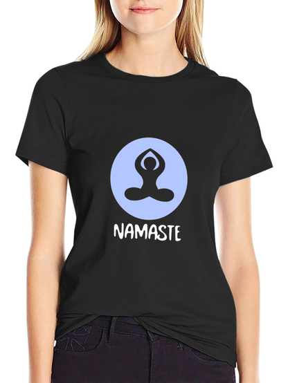 Camiseta Negra con Diseño de Yoga Namaste