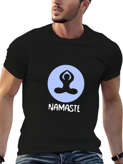 Camiseta Negra con Diseño de Yoga Namaste