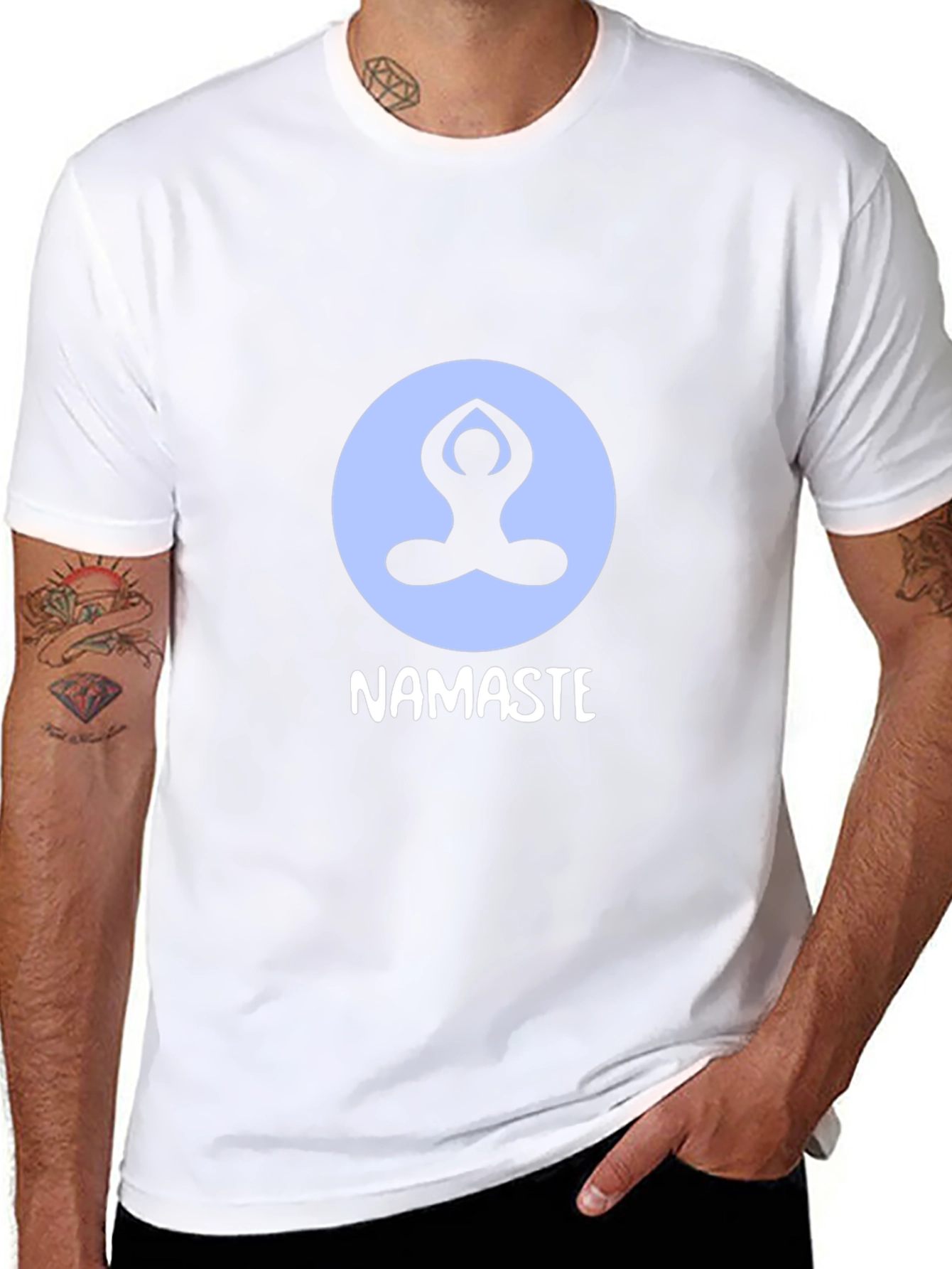 Camiseta Negra con Diseño de Yoga Namaste