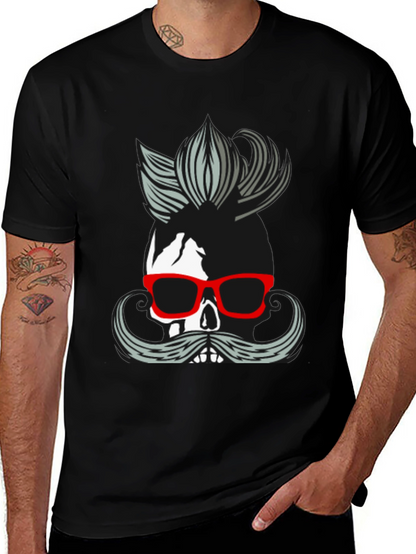 Camiseta Negra con Diseño de Calavera Moderna