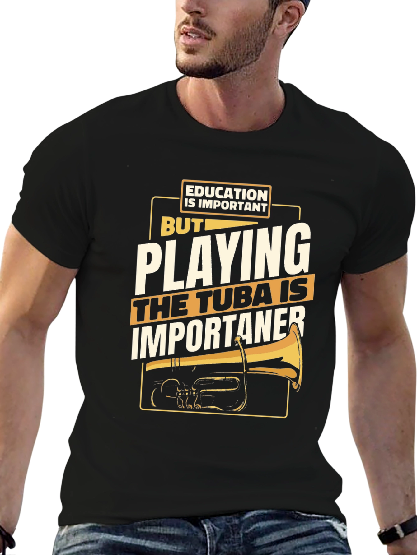 Camiseta Negra Tuba Important
