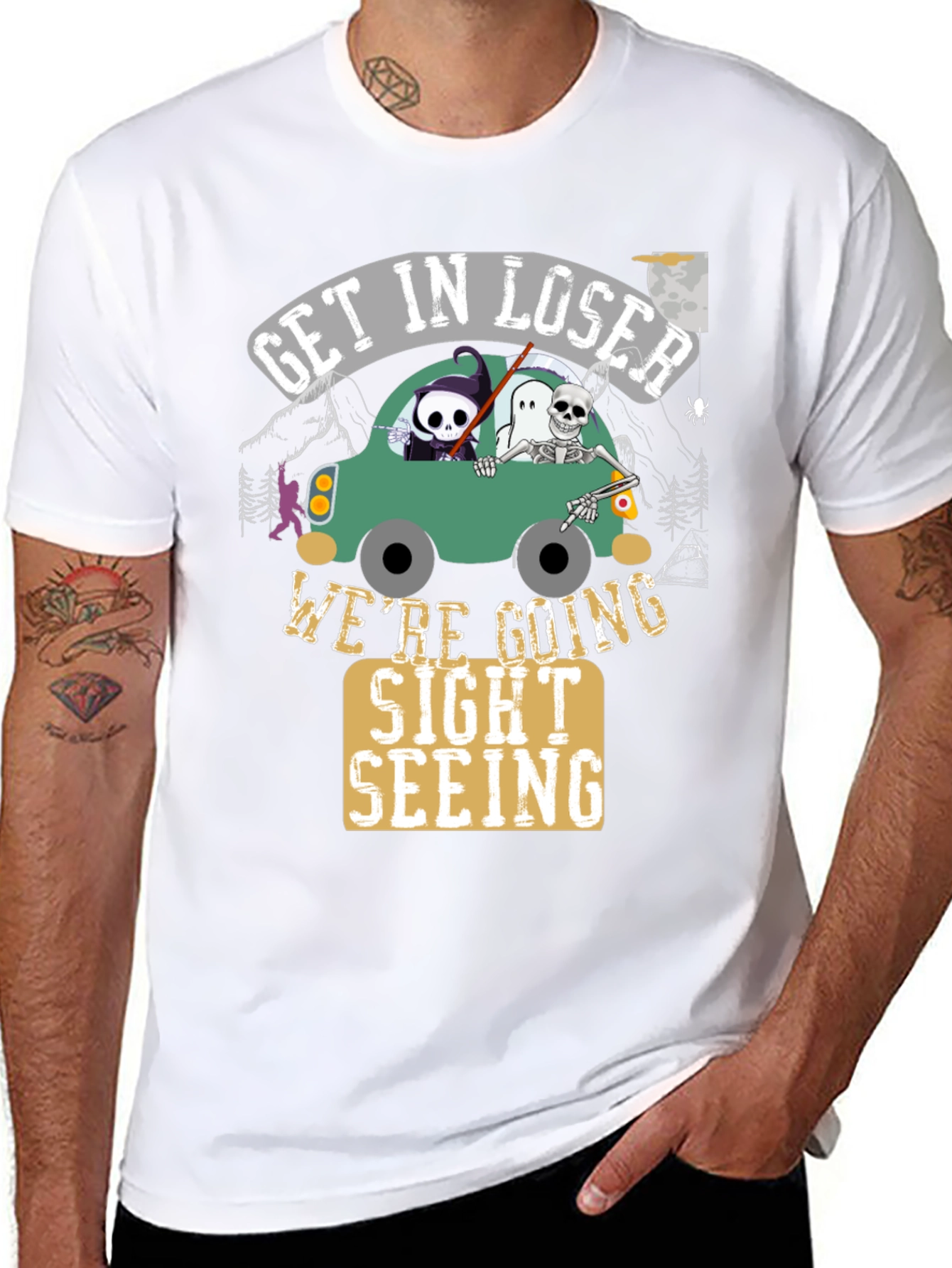 Camiseta Negra Get In Loser Halloween