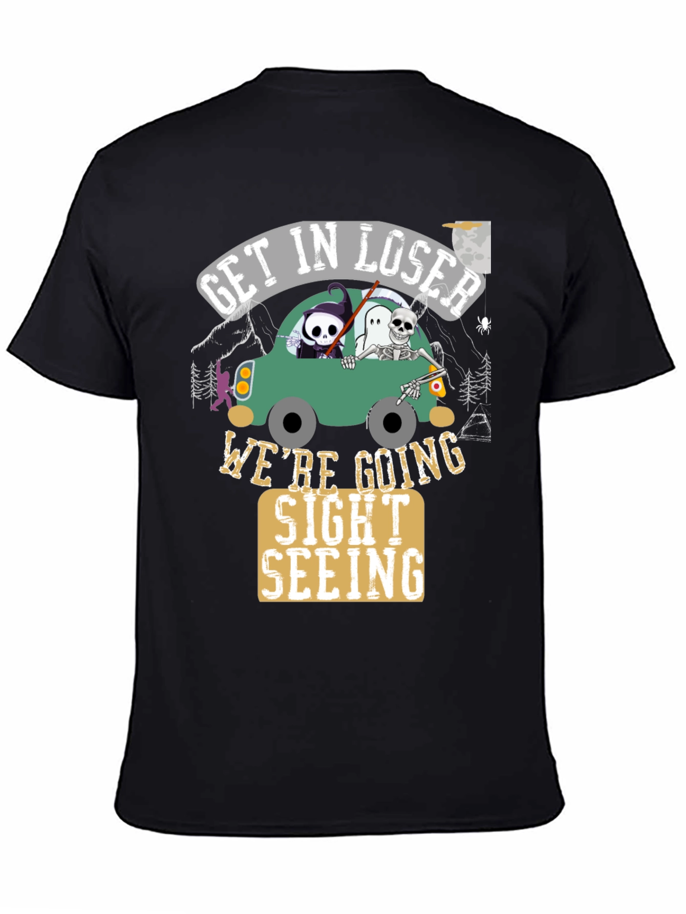 Camiseta Negra Get In Loser Halloween