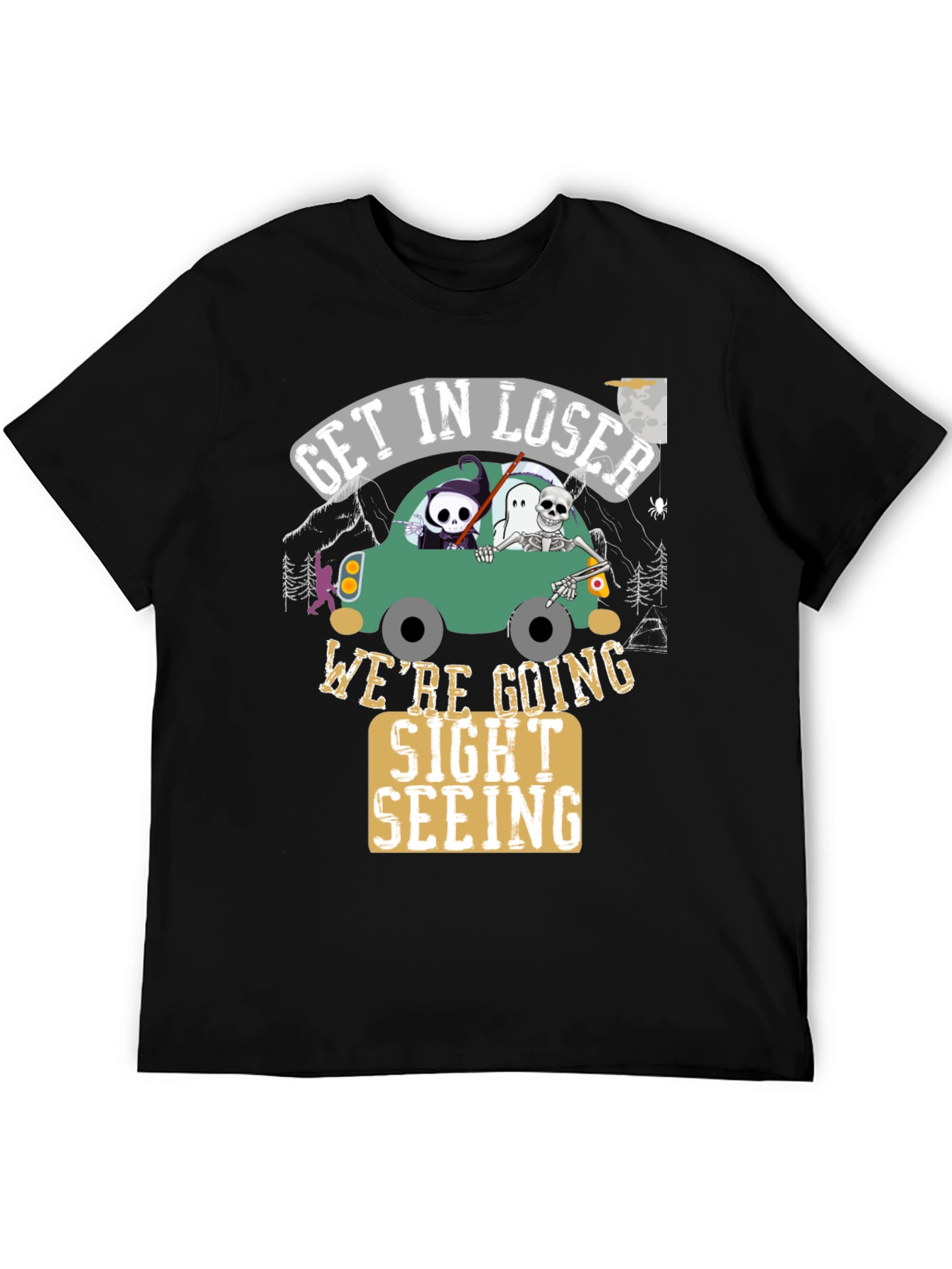 Camiseta Negra Get In Loser Halloween