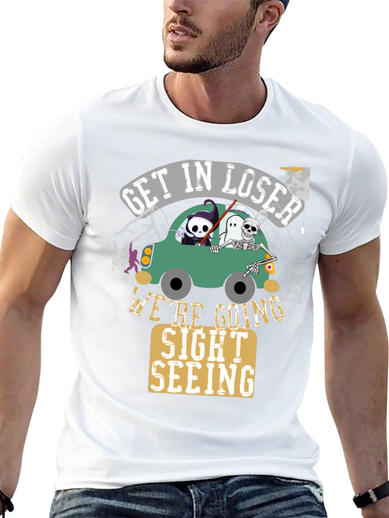Camiseta Negra Get In Loser Halloween