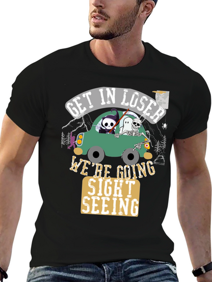 Camiseta Negra Get In Loser Halloween
