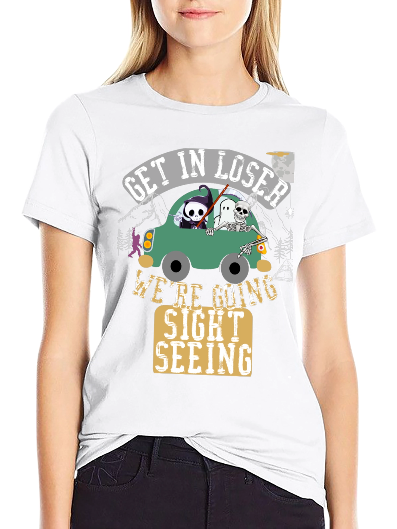 Camiseta Negra Get In Loser Halloween