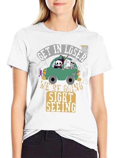 Camiseta Negra Get In Loser Halloween