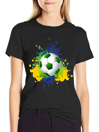 Camiseta Hombre Fútbol Brasil Estilo Splash