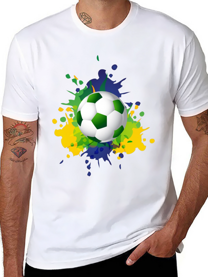 Camiseta Hombre Fútbol Brasil Estilo Splash