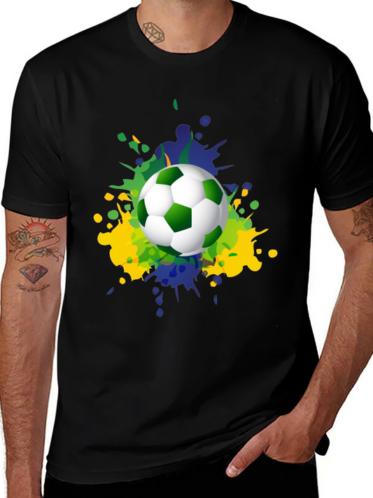 Camiseta Hombre Fútbol Brasil Estilo Splash