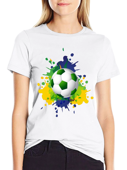 Camiseta Hombre Fútbol Brasil Estilo Splash
