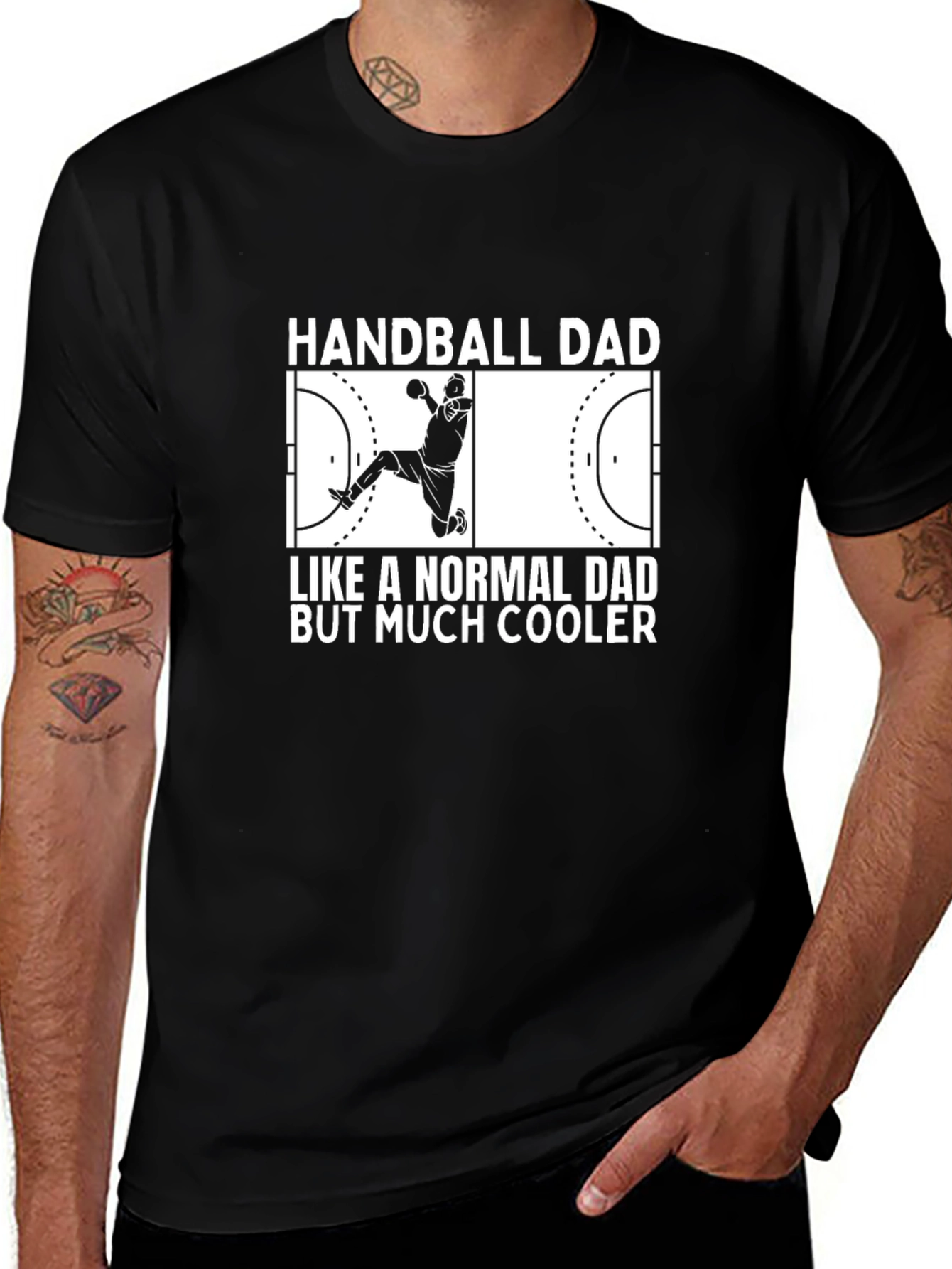 Camiseta Hombre Handball Dad Regalo Original