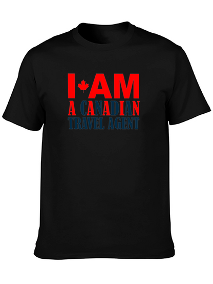 Camiseta Negra Soy Agente de Viajes Canadiense