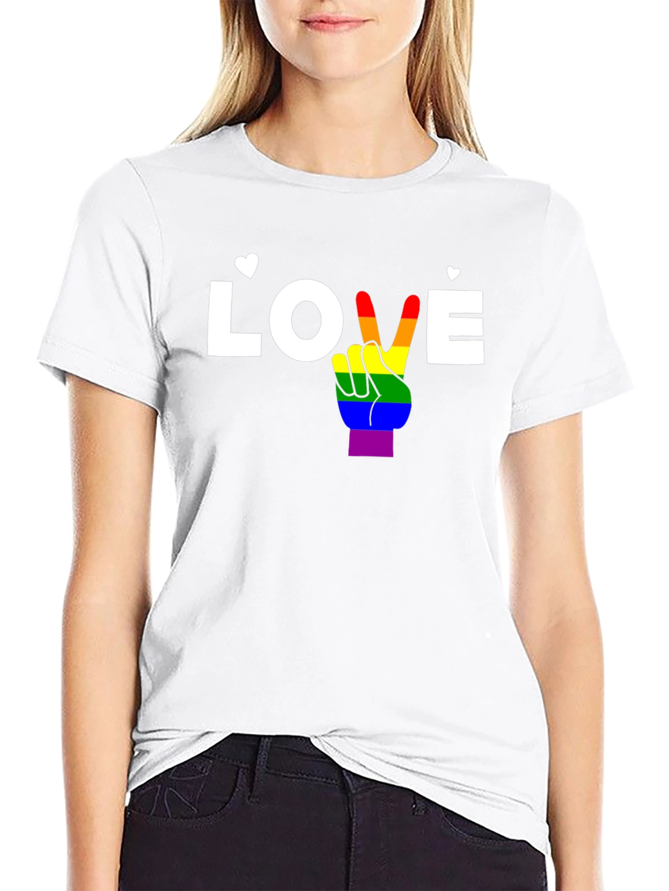Camiseta Negra Love LGBTQ+ con Diseño Único