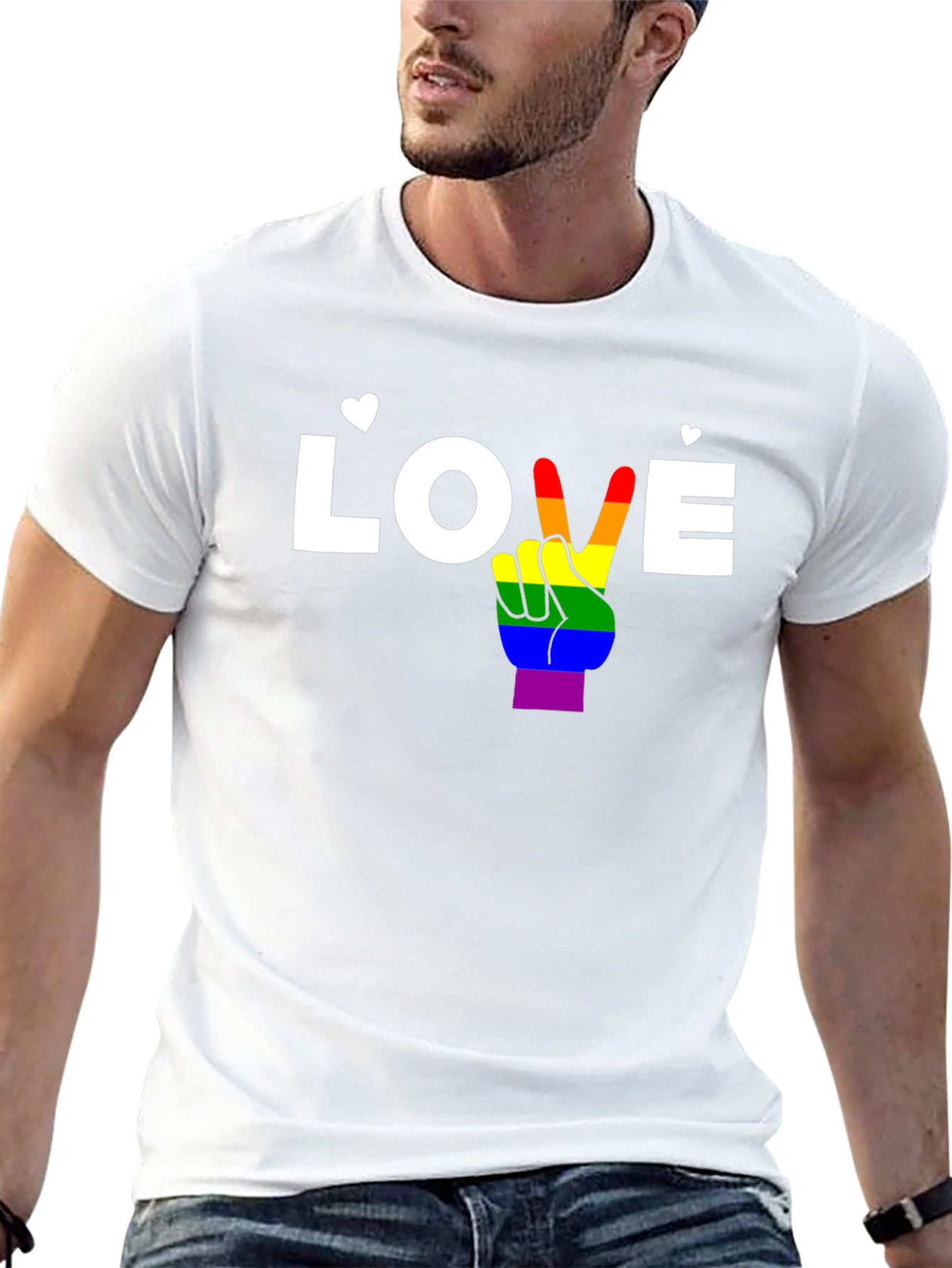 Camiseta Negra Love LGBTQ+ con Diseño Único